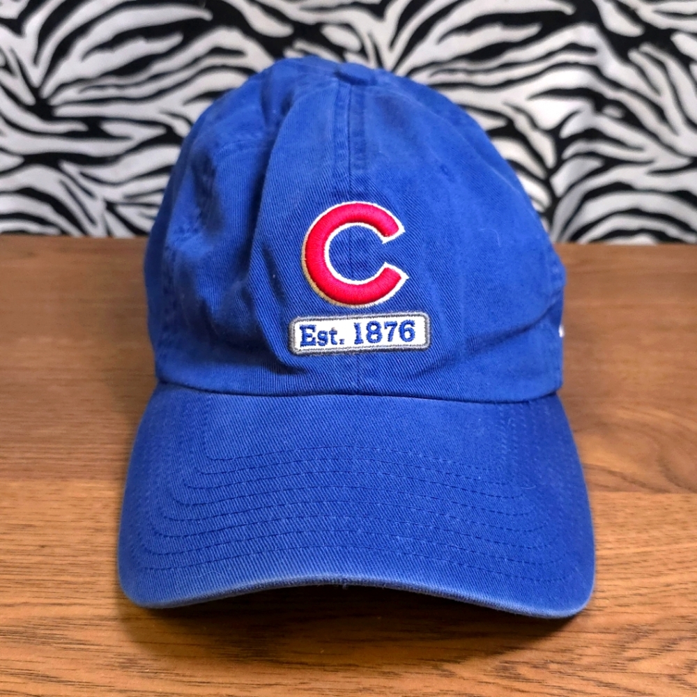 AUCRL1 0506 Thrifted Adult Adjustable Blue New Era Chicago Cubs Hat GWOSLOO.22
